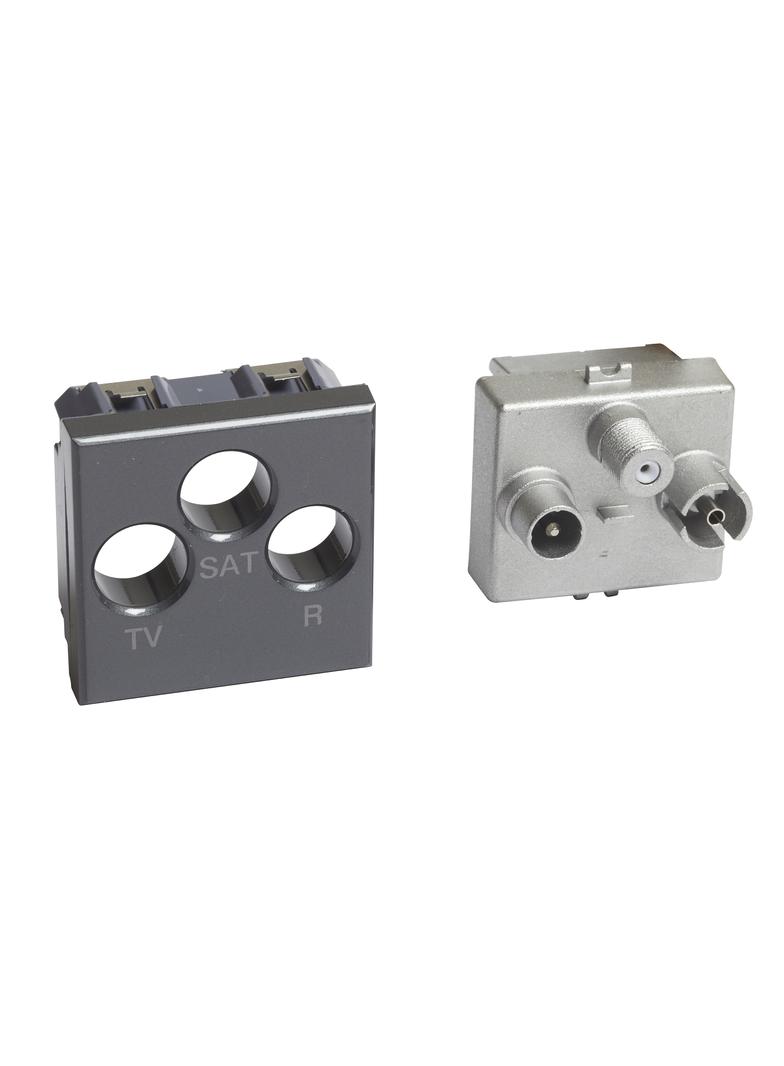 AXOLUTE - GNIAZDO TV/RD/SAT  GWIAZDA  - 2 MODUŁY, Bticino