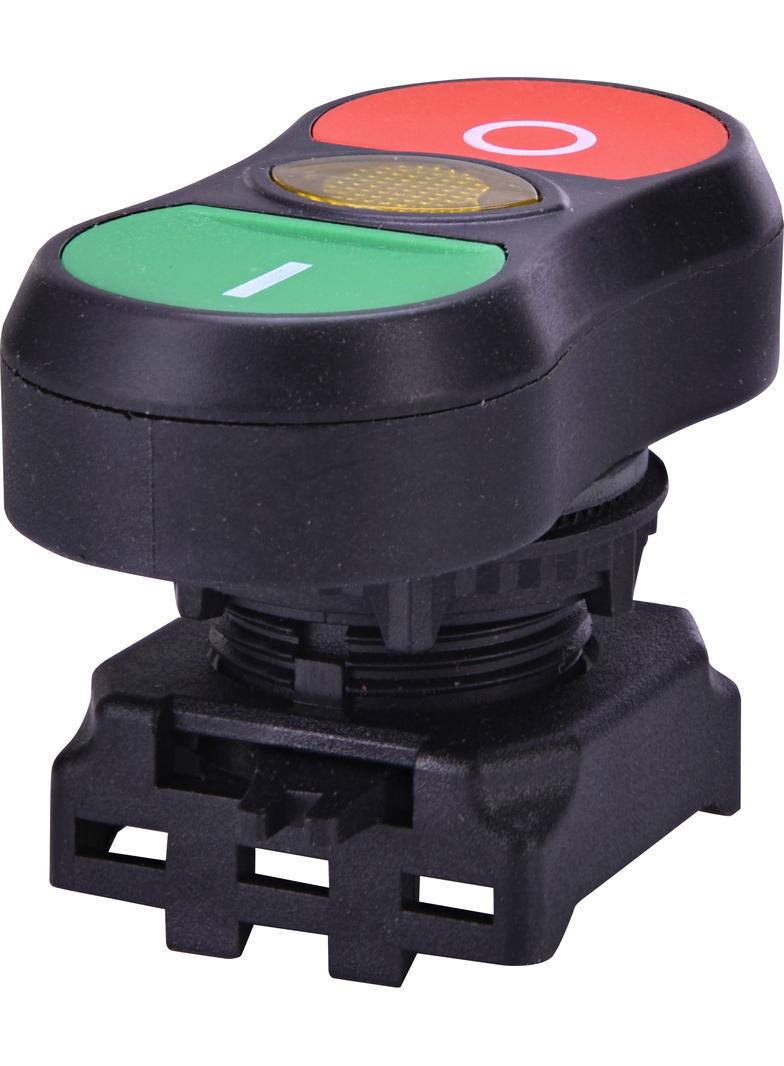 EGTI-Y - Napęd z guzikiem podwójnym podświetlany z żółtą listwą centralną