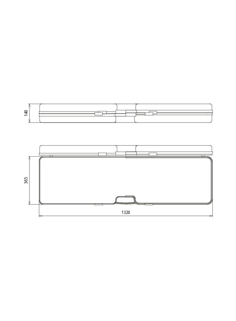 Kufer z tworzywa sztucznego na wskaźnik napięcia, pusty, 1270 x 280 x 120 mm
