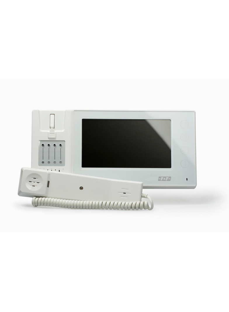 Monitor biały ze słuchawką i pamięć 100 zdarzeń MK-06WF F&F