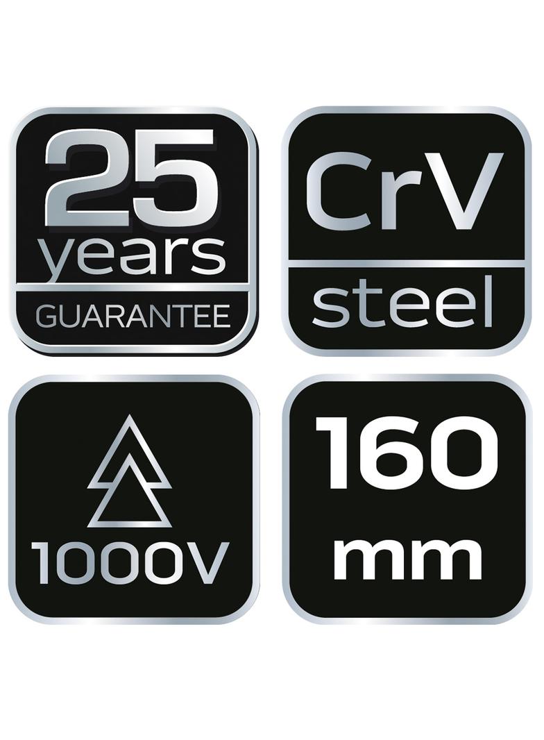 Szczypce do cięcia kabli 160 mm 1000V, CrV, polerowane