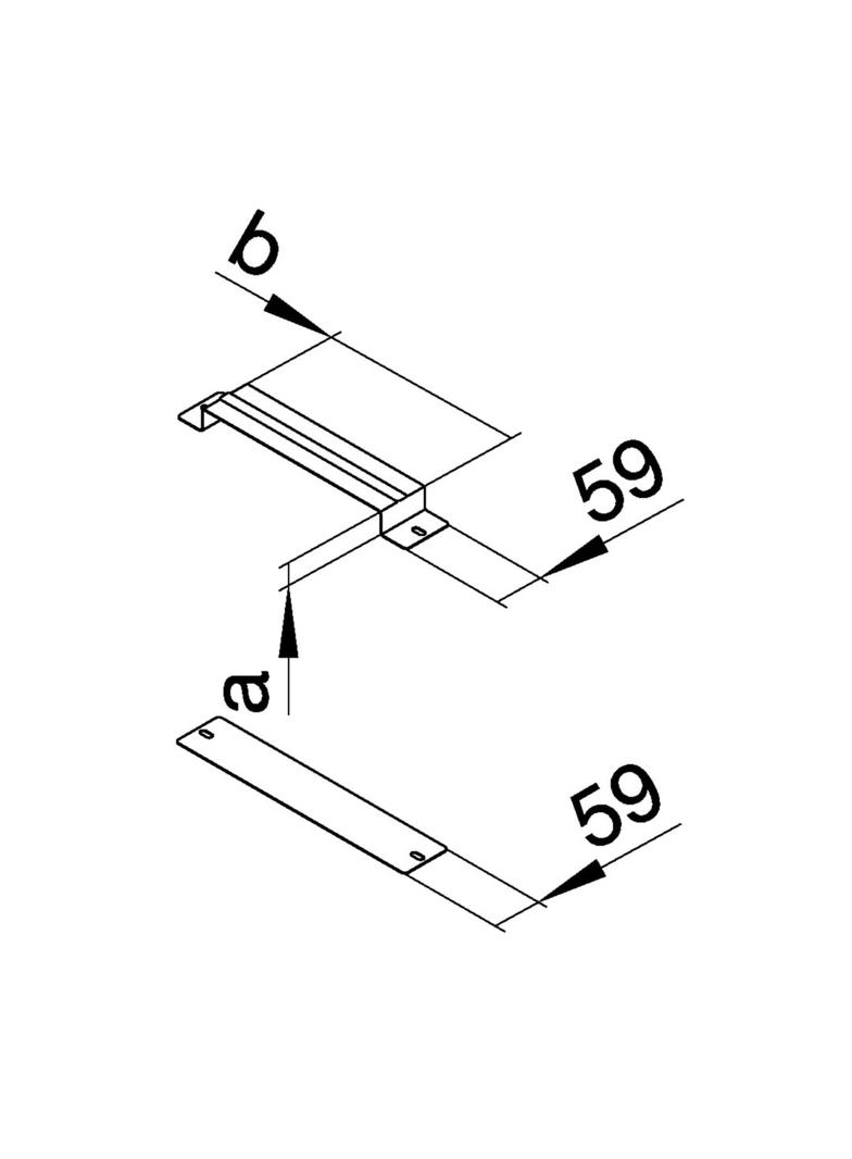 tehalit.UK Łącznik podstawy 190X48mm stal UKS190480 HAGER