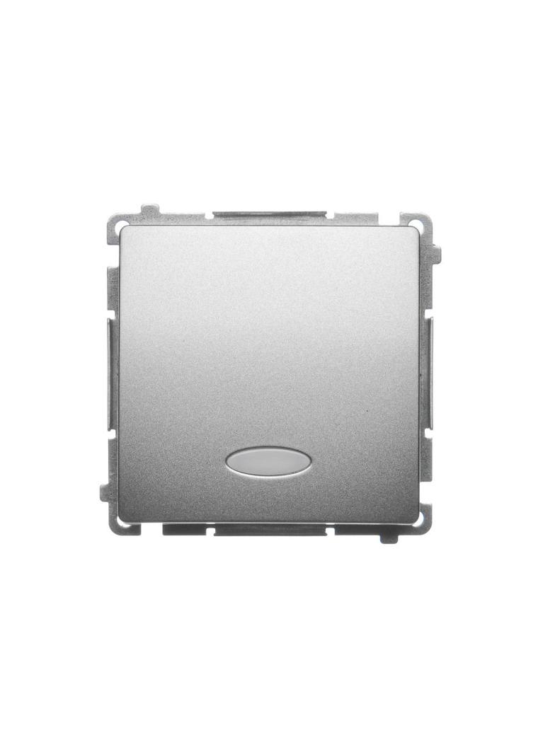 Simon Basic Przycisk pojedynczy zwierny bez piktogramu z podświetleniem LED 10A szybkozłączka satyno