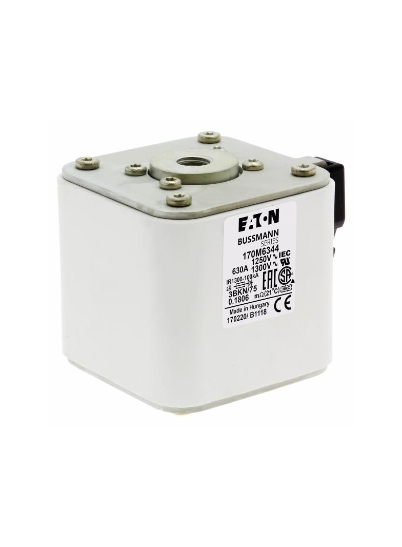 FUSE 630A 1250V 3BKN/75 AR CU Wkładka szybka 630A AC 1250V rozmiar 3 76x92x76 mm aR IEC UL 170M6344