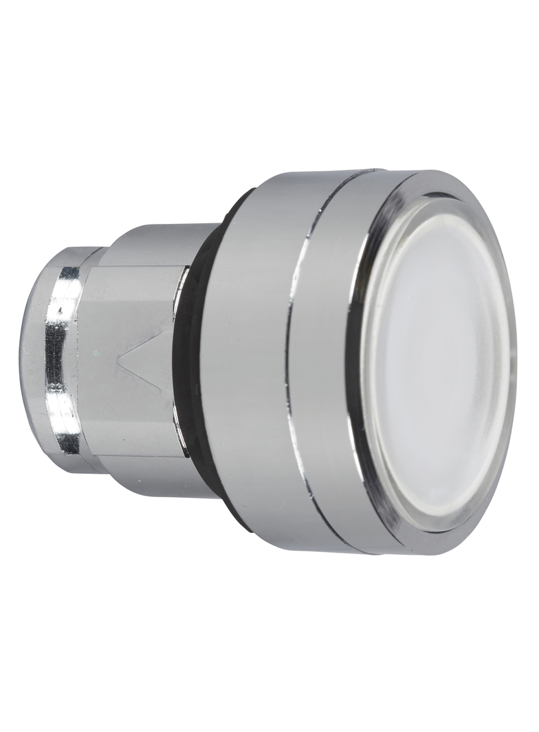 Biały, płaski, przycisk główka o22 p-p led
