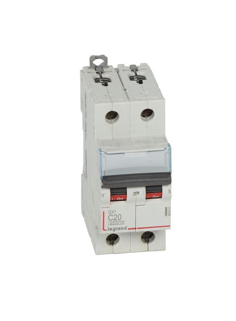 Wyłącznik Nadprądowy S 302 2P C20A 6kA DX3 407801 LEGRAND