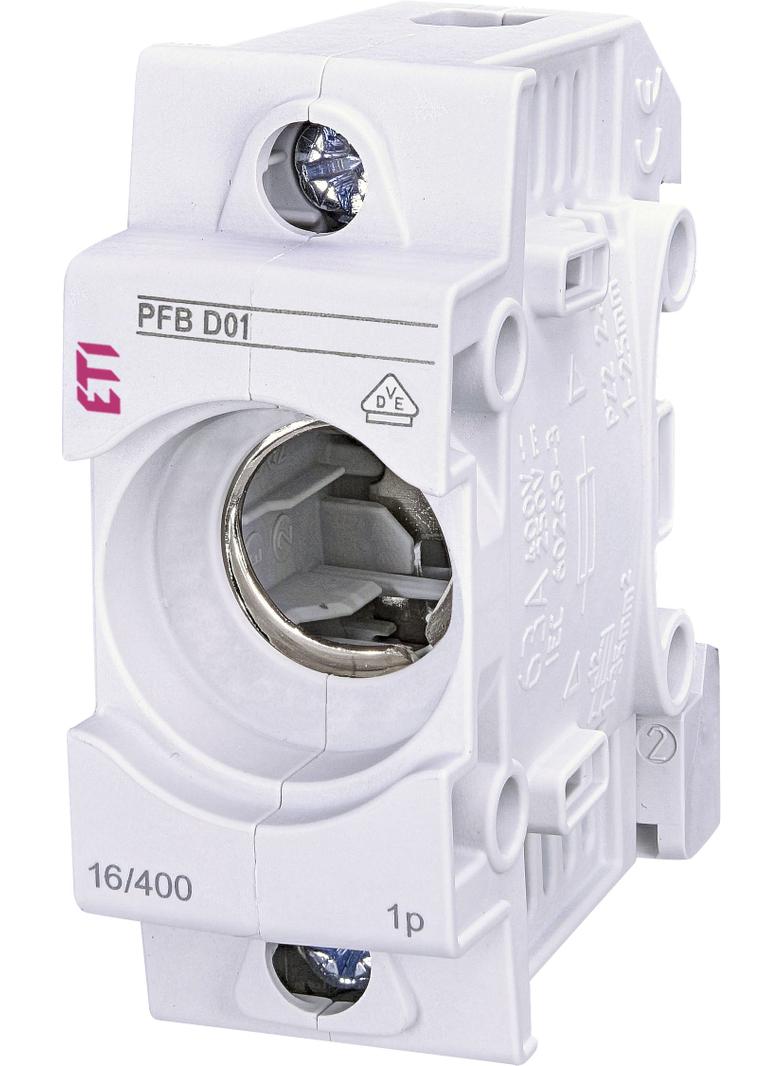 Gniazdo bezpiecznikowe PFB D01 PFB D01 1p 002510011 ETI
