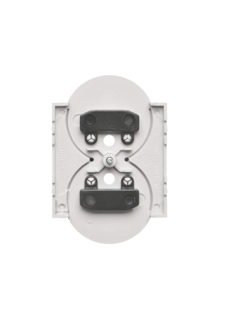Simon 55 Pokrywa gniazda wtyczkowego podwójnego do: SGZ2CM Aluminium mat TGZ2MZP/143 KONTAKT