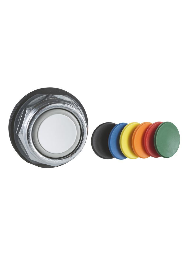 Harmony 9001K Przycisk wystający 2 pozycyjny z zestawem 7 kolorowych wkładek metalowy