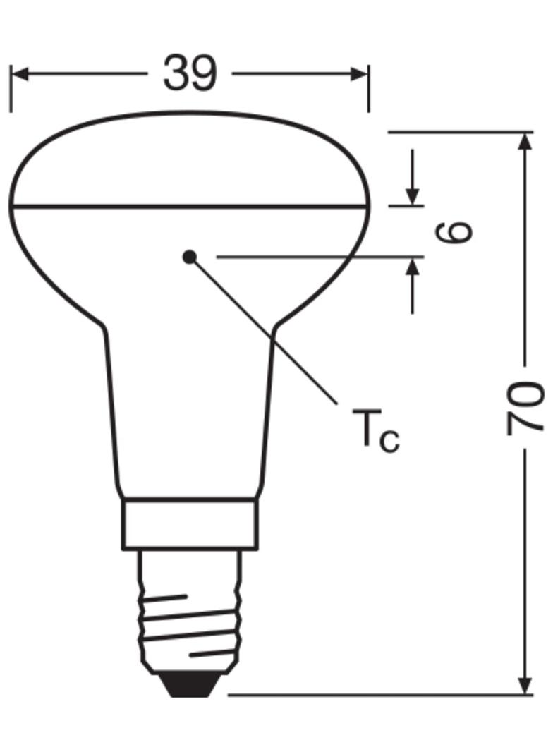 Lampa LED STAR non-dim R39 12 90° 1,5W 827 E14