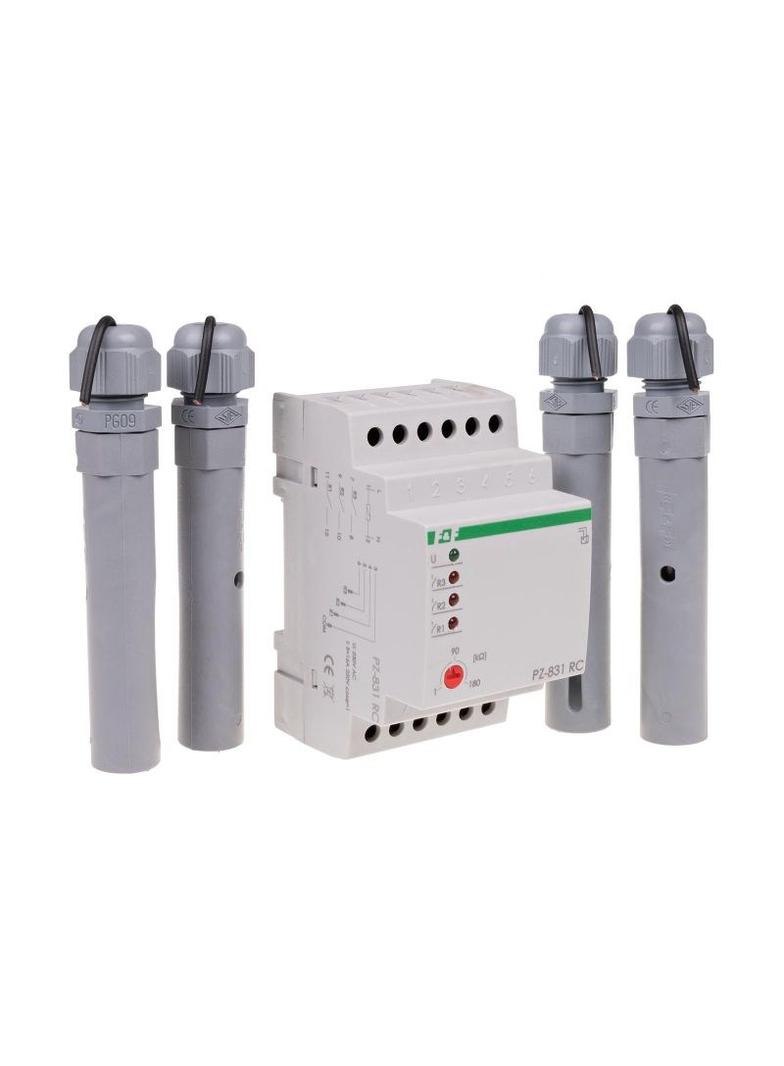 Przekaźnik kontroli poziomu cieczy PZ-831 RC B montaz na szynie DIN,styk: 3x1Z 230V PZ-831RC-B F&F