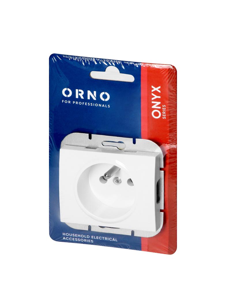 Gniazdo pojedyncze podtynkowe 2P+Z Onyx, 16A, 250V, PT-16O, biały OR-OE-7505/W ORNO