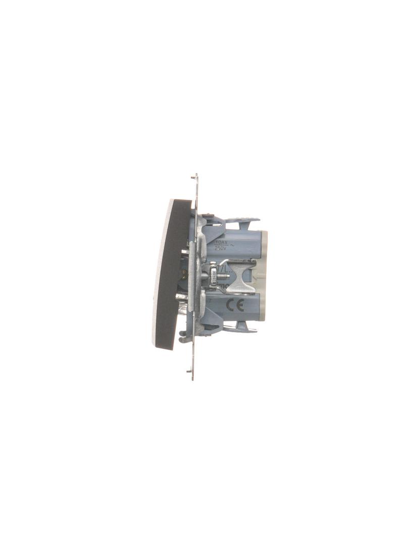 Simon 54 Łącznik krzyżowy z podświetleniem LED bez piktogramu 10A 250V szybkozłączka brąz mat DW7L.01/X/46 KONTAKT