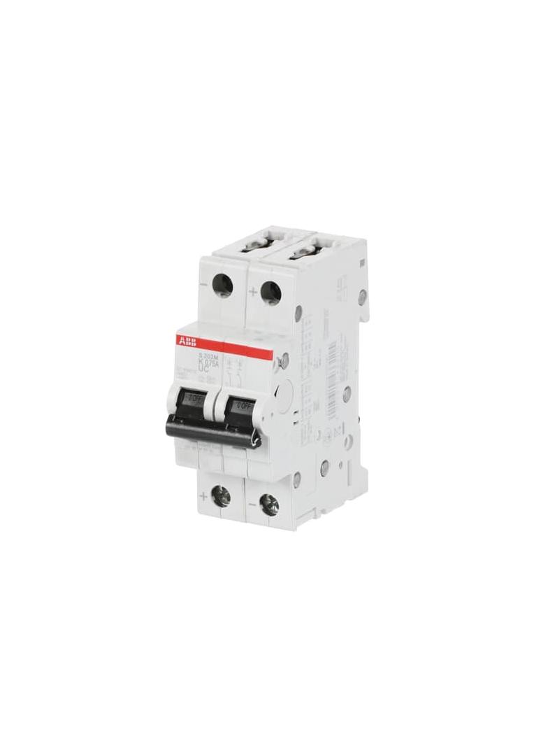 S202M-K0.75UC Wyłącznik nadprądowy 10kA AC/DC 2P K0.75A 2CDS272061R0187 ABB