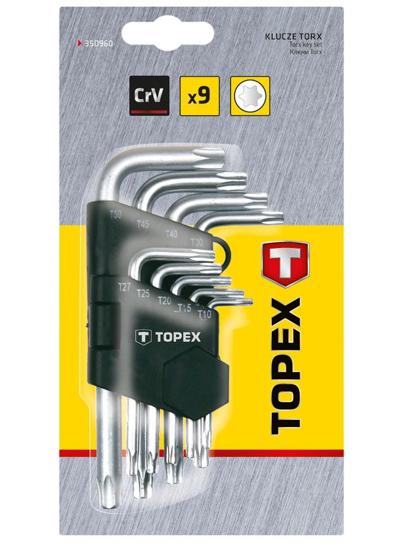 Klucze Torx T10-T50, zestaw 9 szt.