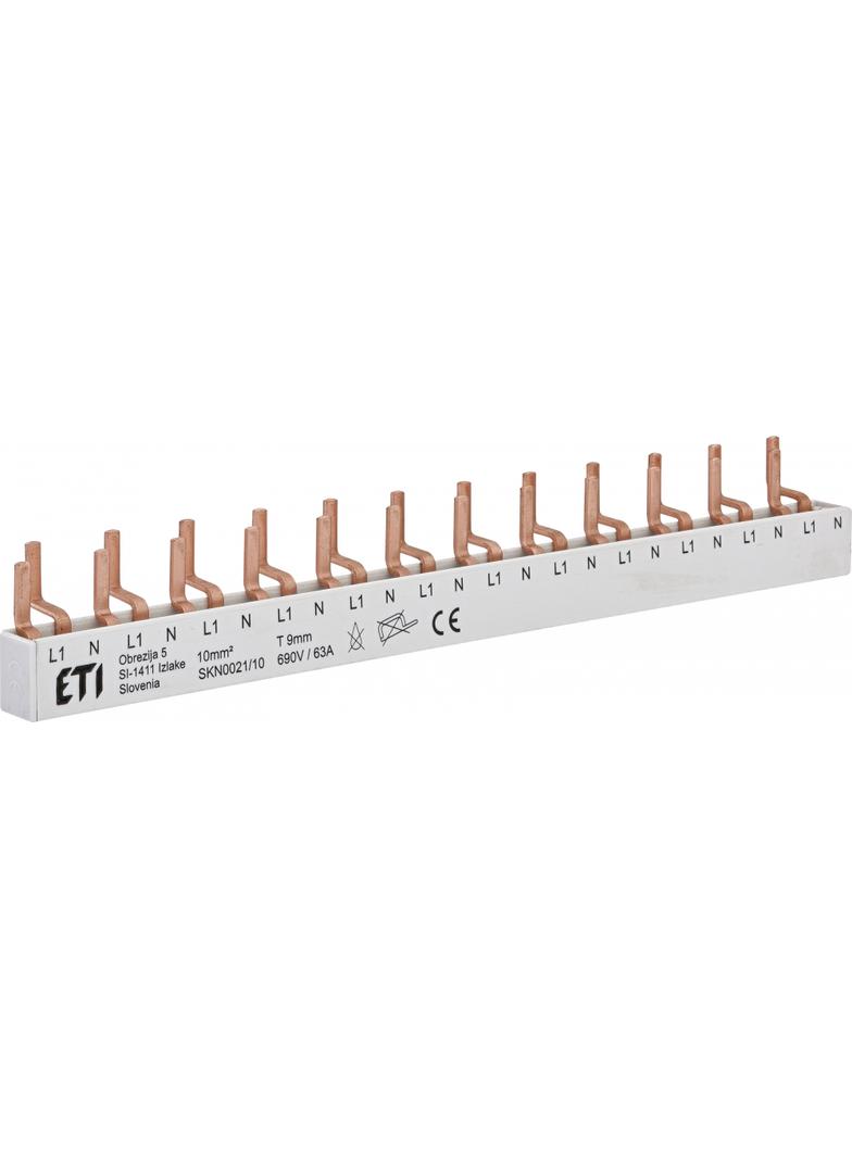 Izolowana szyna zbiorcza-sztyftowa 10 mm2 (do wyłączników KZS-1M lubMAT 1N) SKN0021/10 002921150 ETI