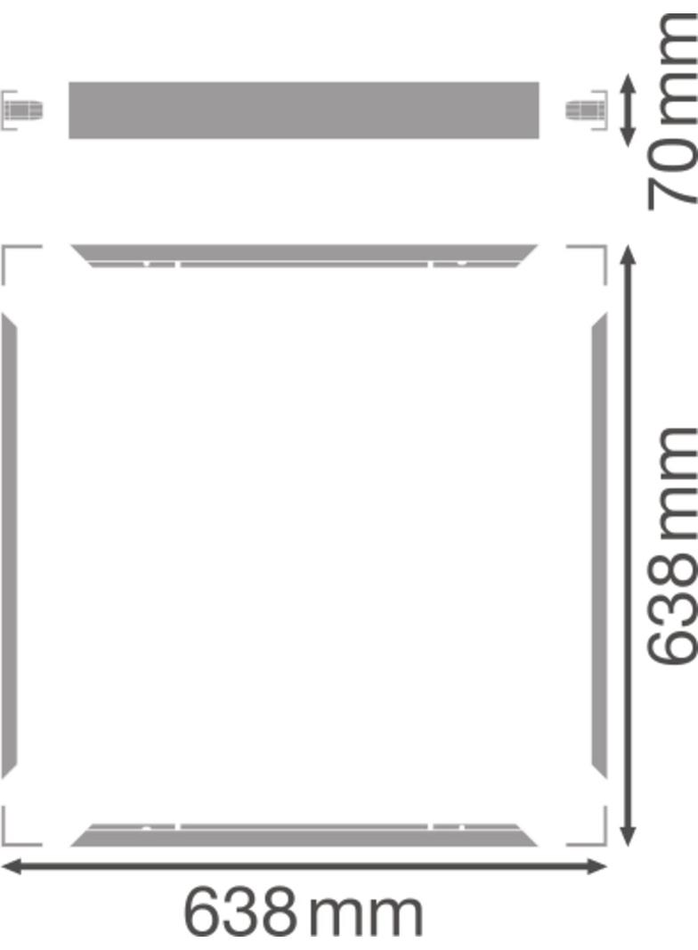 Ramka o wysokości 70mm do montażu powierzchniowego PANEL 625 SURFACE MOUNT KIT H70 VALUE