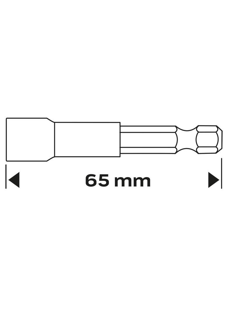 Nasadka magnetyczna 8 x 65 mm, trzpień 1/4"