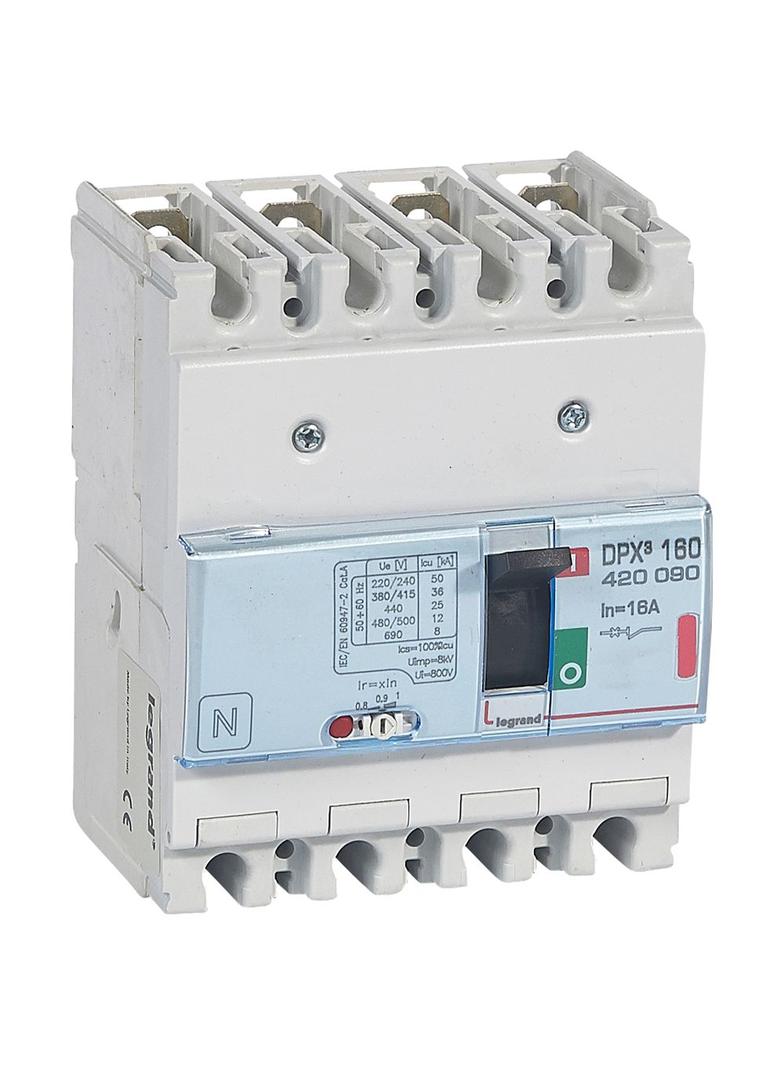 Wyłącznik DPX3 160 4P 16A 36kA 420090 LEGRAND