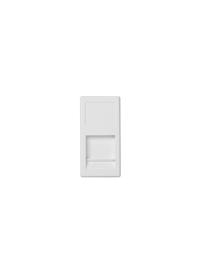 Simon Connect Płytka K45/2 1x RJ z osłoną 225x45mm uniwersalna czysta biel KA76/9 KONTAKT