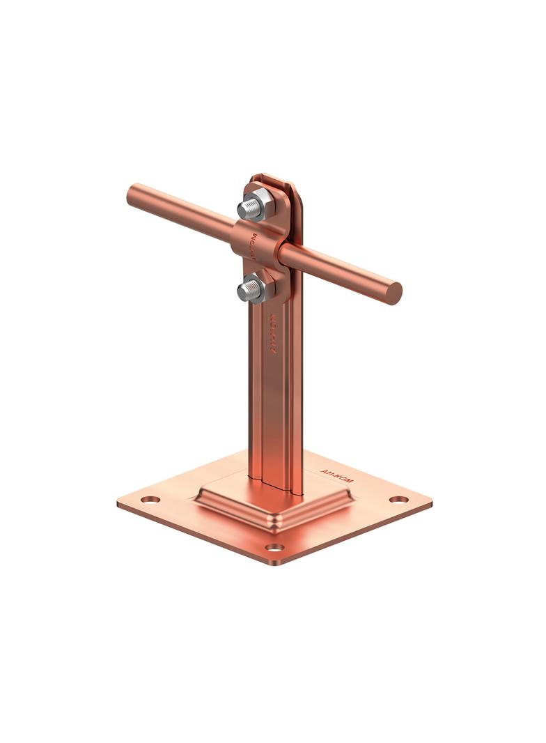 AN-11G/CU/-N Uchwyt na płytce stalowej H=12cm Z-śruba /CU/