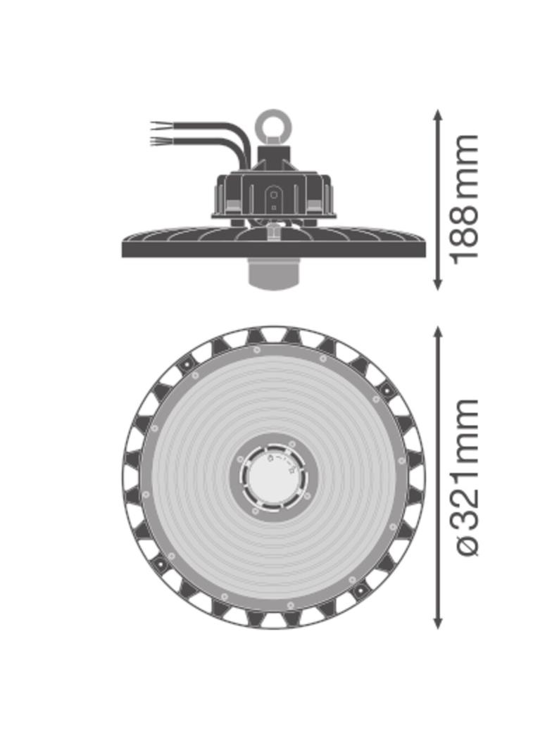 Oprawa HIGH BAY SENSOR 155W 4000K 70DEG IP65