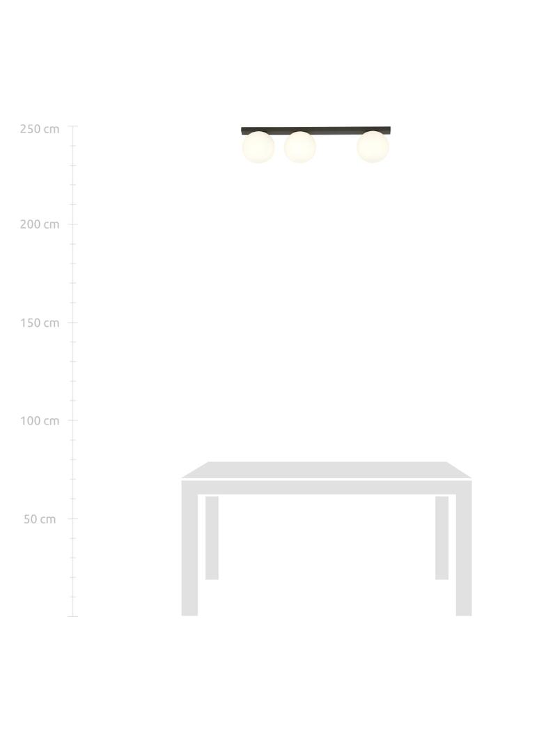 Emibig plafon Fit 3 3xE14 czarno/biały 1124/3