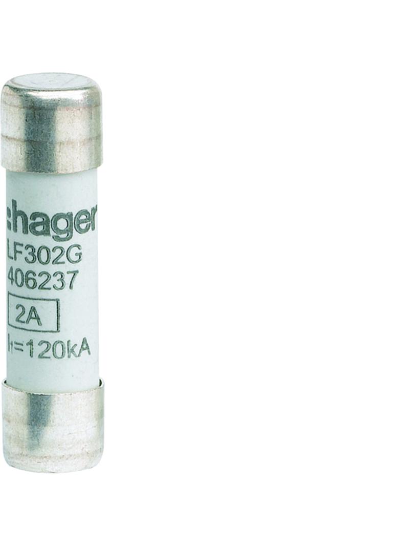 Wkładka bezpiecznikowa cylindryczna CH-10 10x38mm gG 2A 500VAC LF302G HAGER
