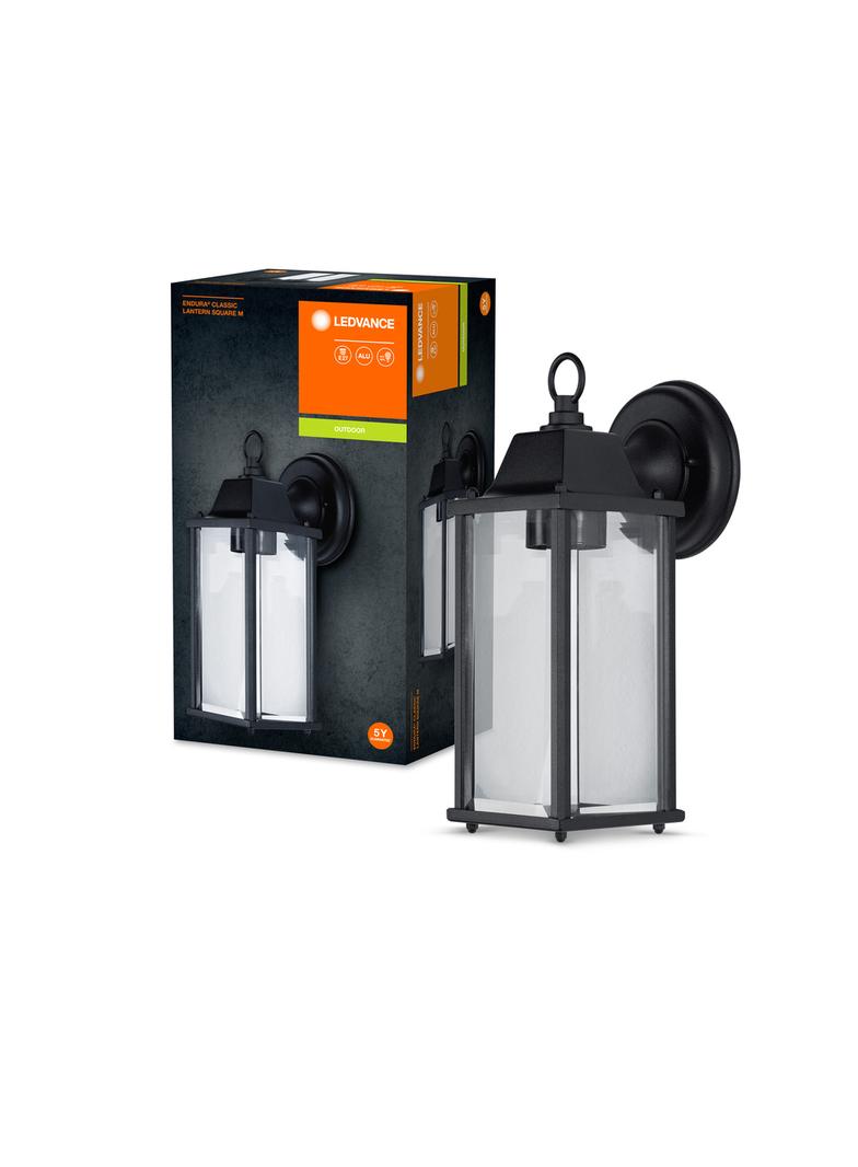 ENDURA CLASSIC LANTERN SQ M E27 BK LEDV Oprawa zewnętrzna