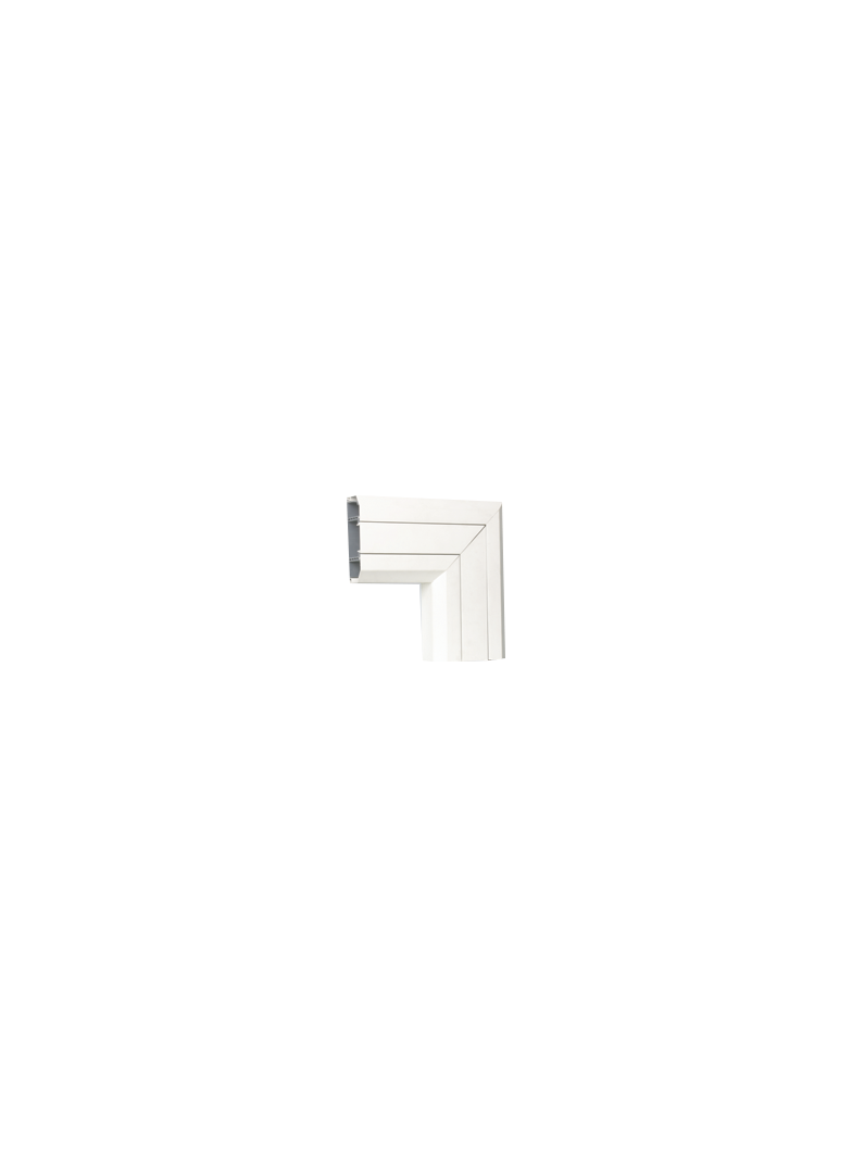 Simon Connect Kąt prosty płaski do dołu PVC Cablomax 130x55mm czysta biel TKA021210/9 KONTAKT