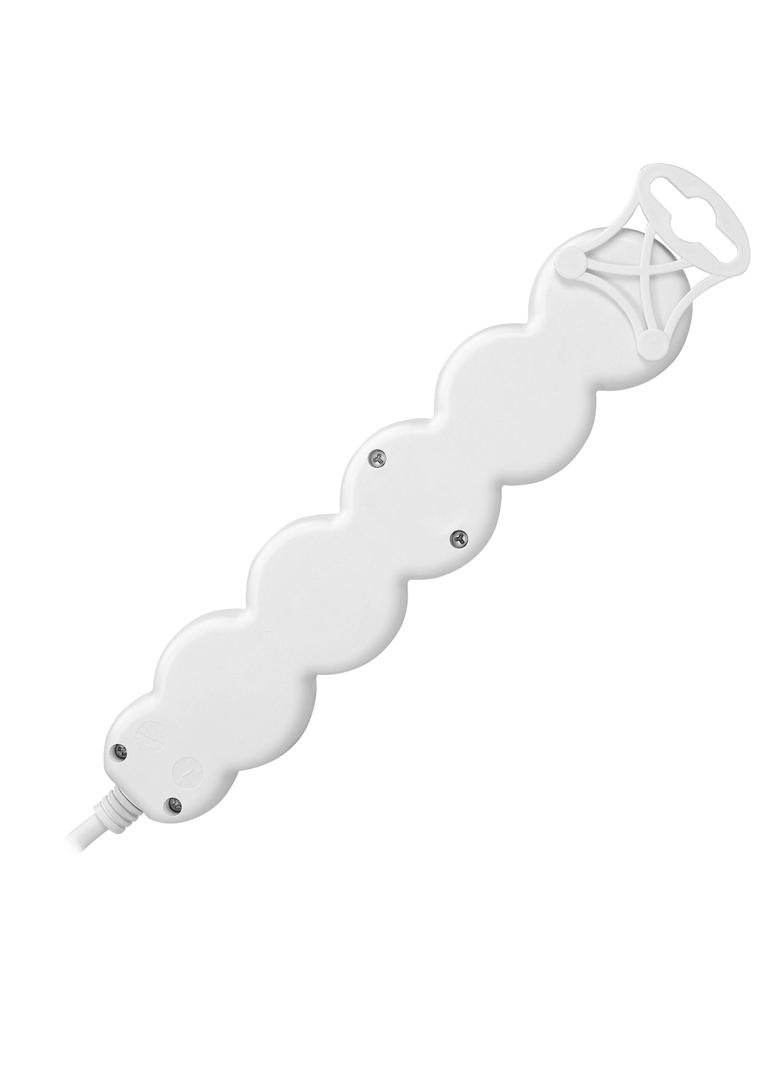 Przedłużacz 5-krotny 2P+Z, 3m H05VV-F 3x1,5mm2, Imax=16A, płaska wtyczka, biały ES-6/W/3 ORNO