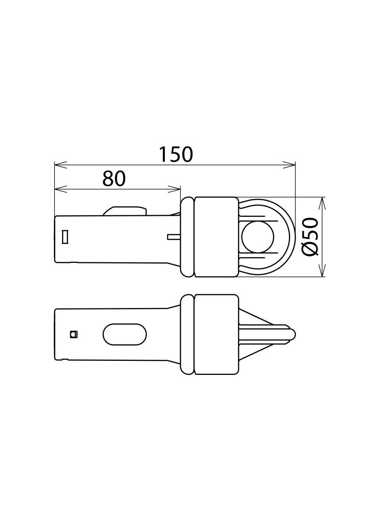 Zakończenie drążka z oczkiem Alu