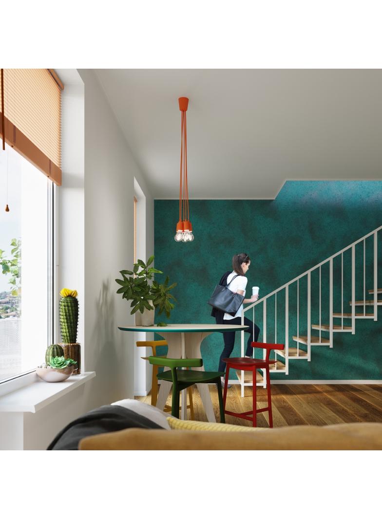 Sollux Lampa wisząca DIEGO 3 pomarańczowy SL.0585