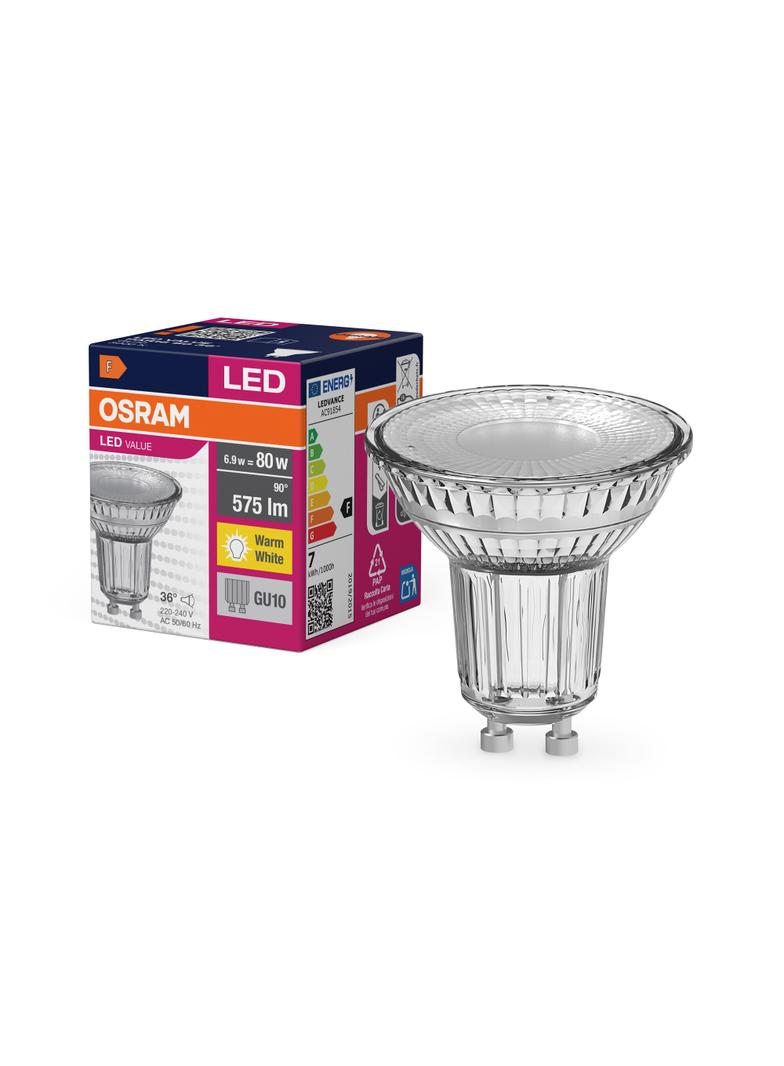 Żarówka LED VALUE PAR16 80 36 6,9W/830 GU10 575lm 4058075096646 LEDVANCE