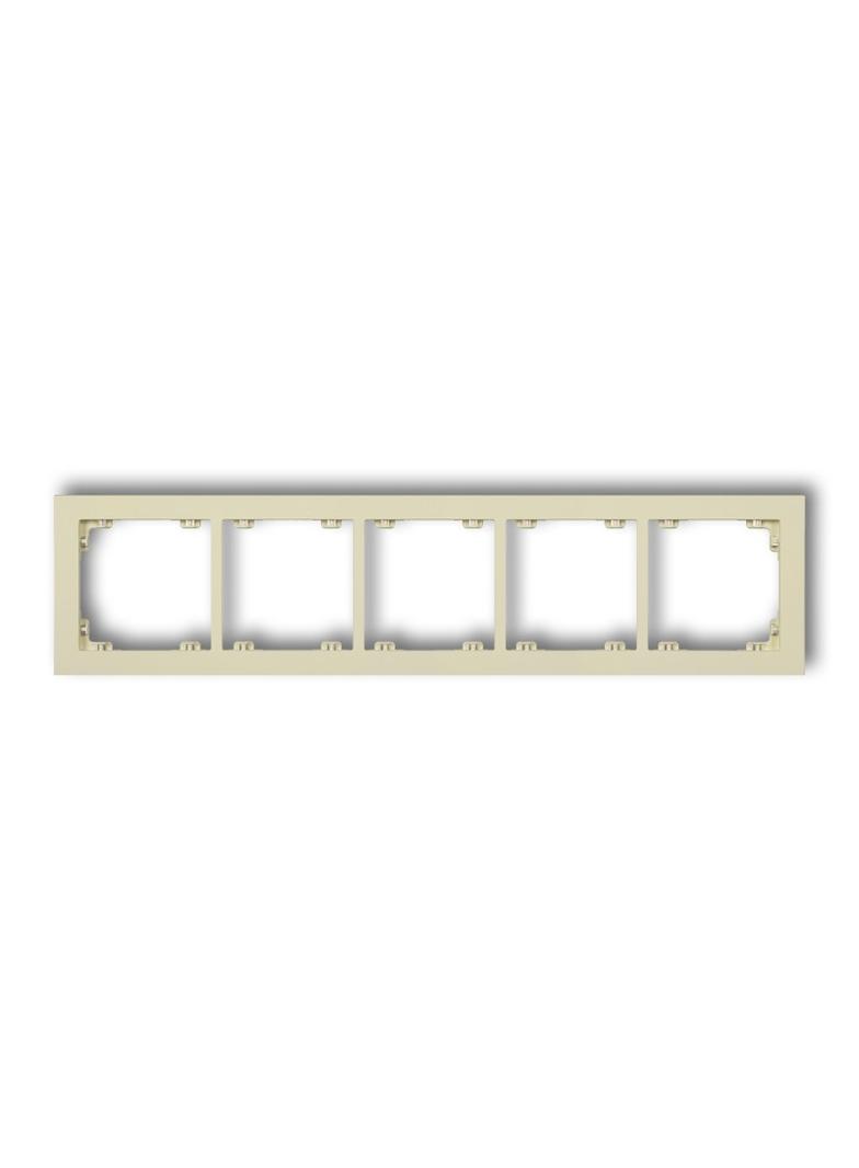 DECO Ramka pięciokrotna z tworzywa DECO Pastel Matt orzech ziemny 44DR-5 KARLIK