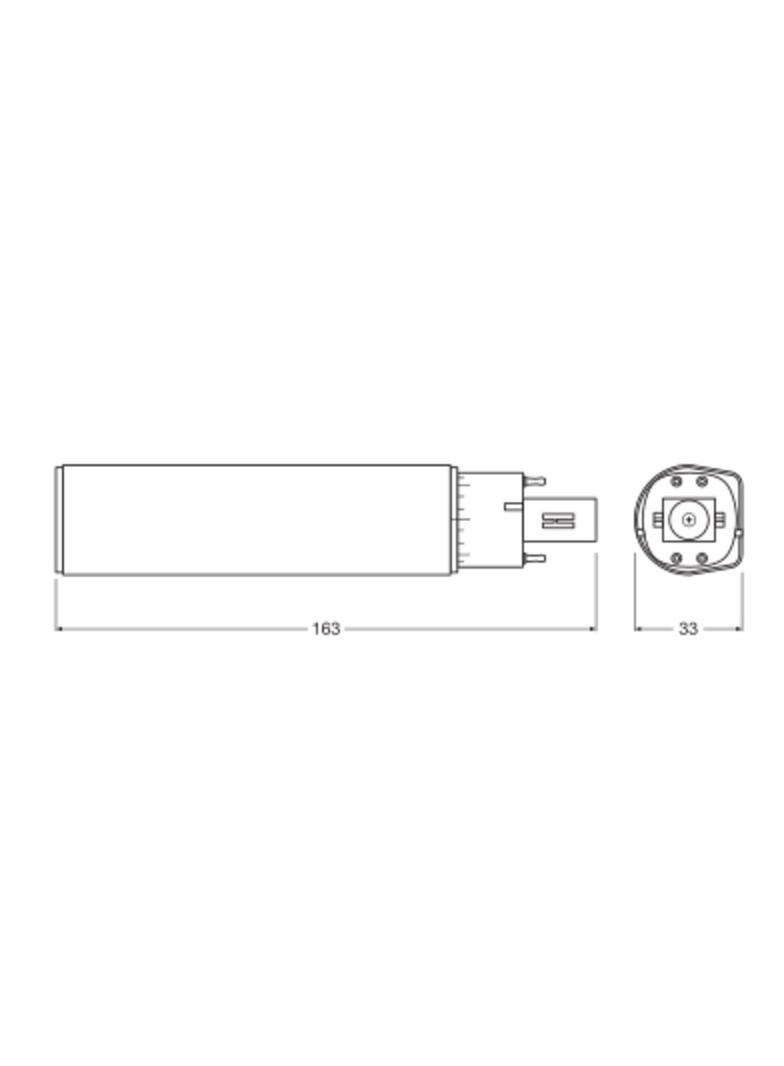 Lampa DULUX D E LED FR 26 ECG, AC mains 10W 830 G24q-3