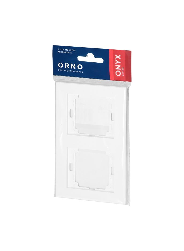 Ramka podwójna pionowa Onyx, Ra-2OP, biały OR-OE-7520/2/V/W ORNO