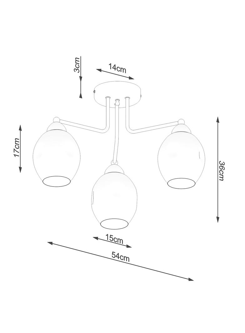 Sollux Żyrandol FILLAN 3 czarny SL.1144