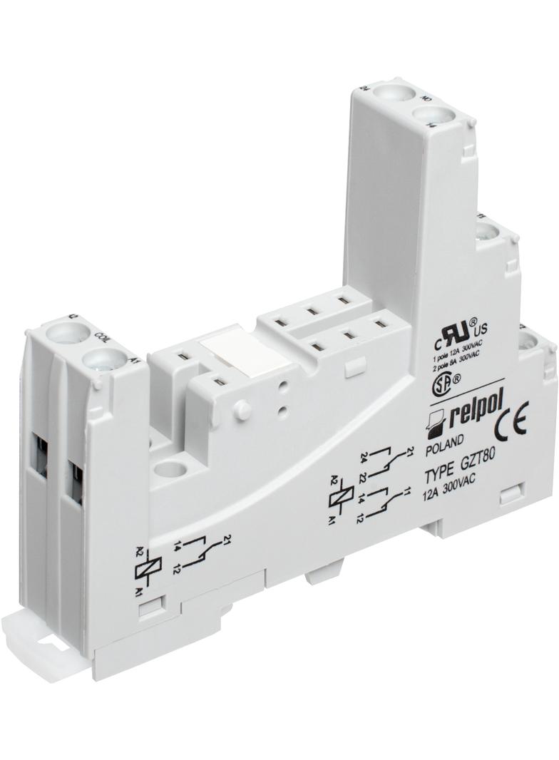 Gniazdo GZT80-SZARE do przekaźników RM84, RM85, RM87L, RM87P 852612 RELPOL