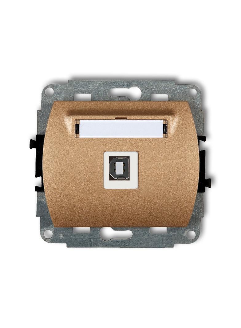 TREND Gniazdo pojedyncze USB A-B 2.0 złoty metalik 8GUSB-3 KARLIK