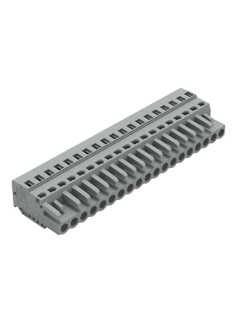 MCS-MIDI Classic gniazdo 19-bieg. szare raster 5 mm /10szt./ WAGO