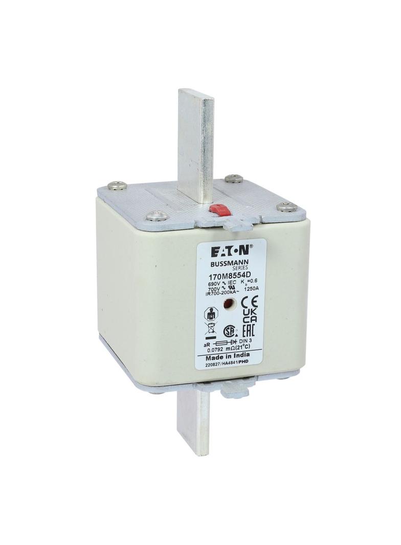 1250A 690V aR DIN 3 HSDNH FUSE Wkładka szybka 1250A AC 690V DIN 3 aR DIN IEC podwójny wskaź 170M8554