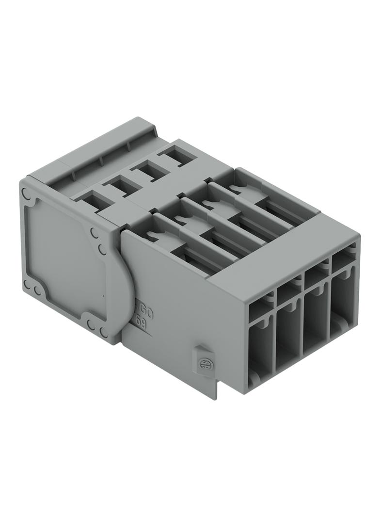X-COM wtyk 4-biegunowy szary raster 5 mm /100szt./ WAGO