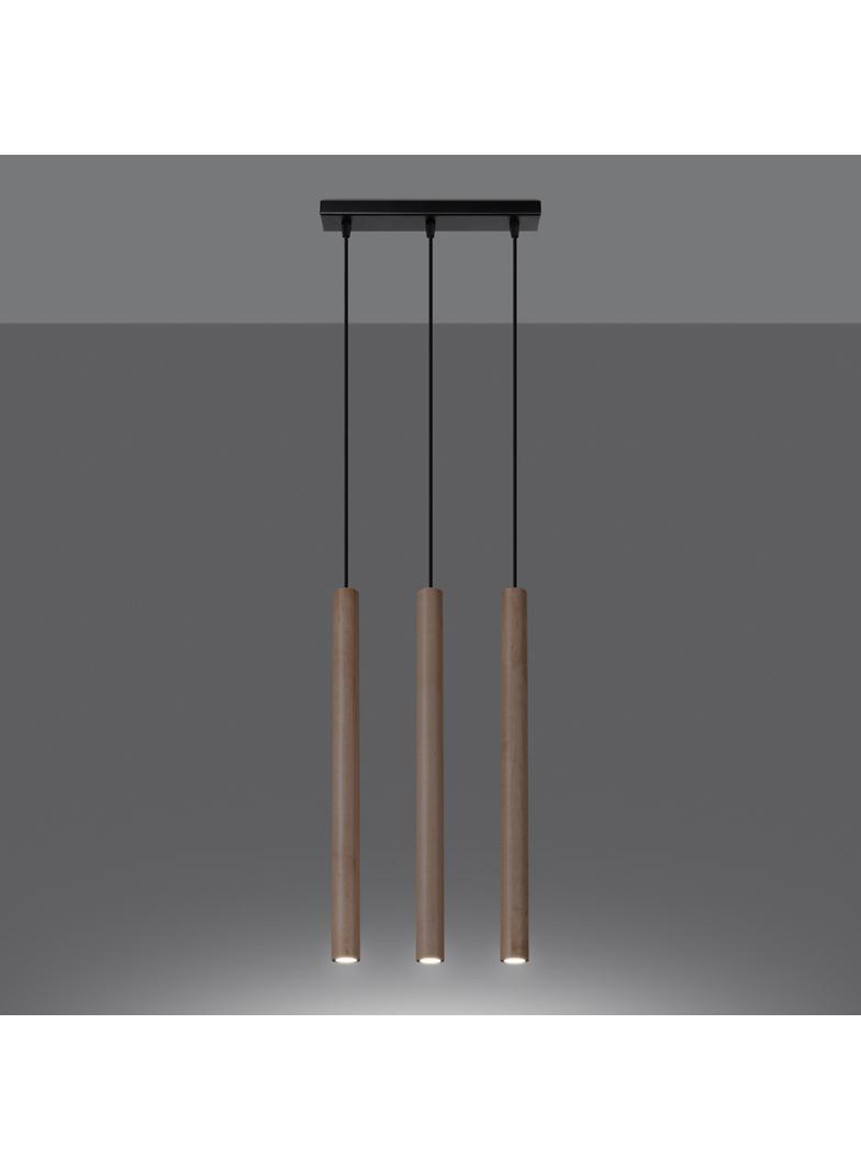 Sollux Lampa wisząca PASTELO 3L drewno SL.1267