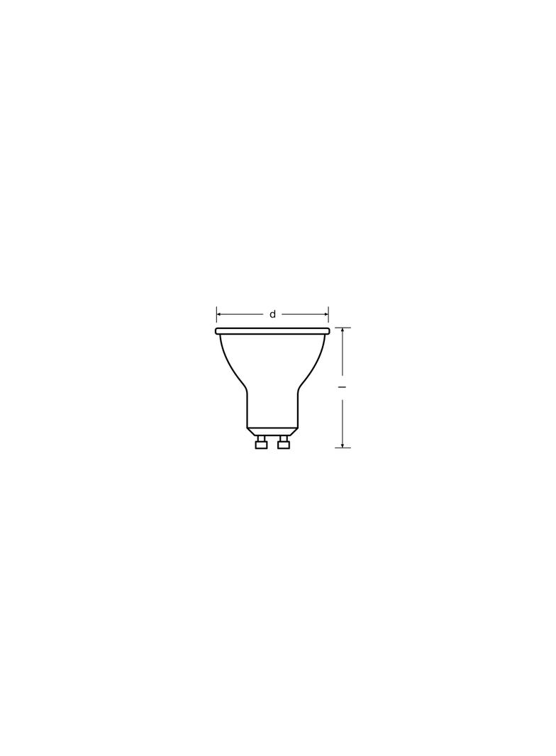 Lampa LED VALUE PAR16 50 90 4,5W/830 230V GU10 BK