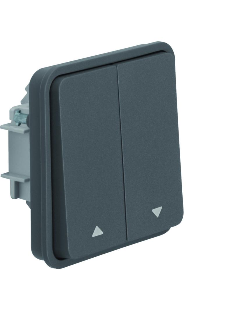 BERKER W.1 Łącznik żaluzjowy przyciskowy IP55 szary 50553525 HAGER