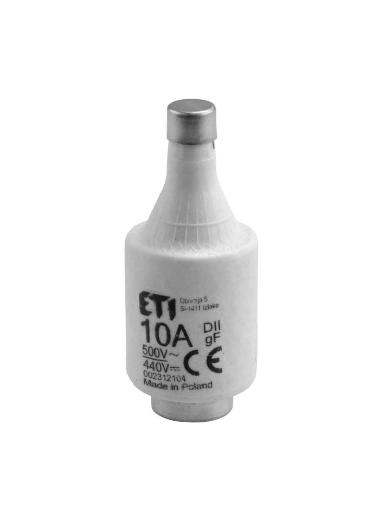 Wkładka topikowa DII gF 500V/10A 100 szt. FLI-01(DII)/10/25 ORNO