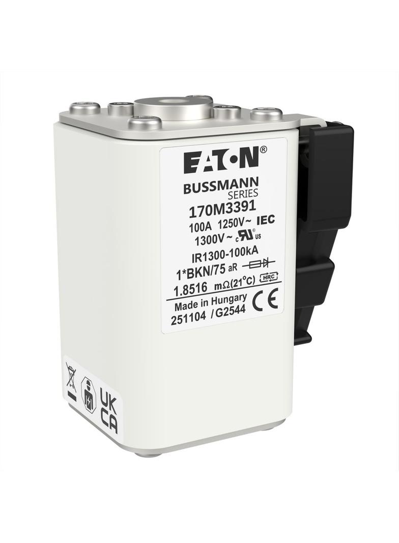 FUSE 100A 1250V 1*BKN/75 AR CU Wkładka szybka 100A AC 1250V rozmiar 1 45x59x75 mm aR 170M3391 EATON
