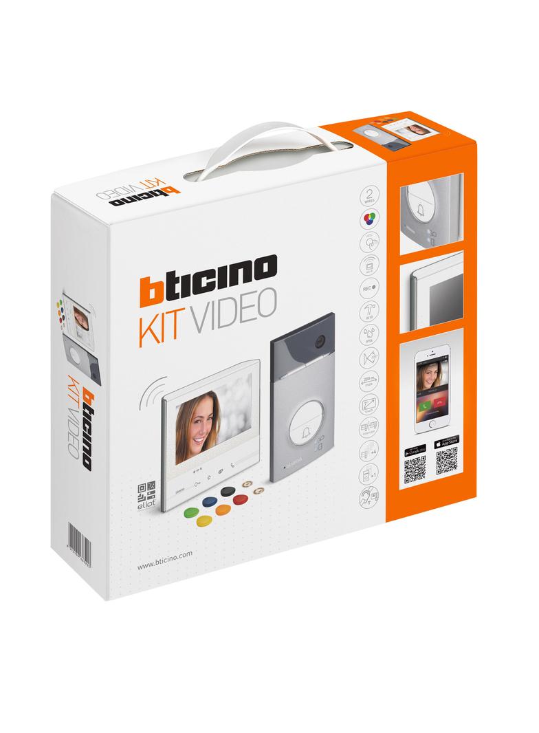 ZESTAW 1-RODZINNY Z WIDEODOMOFONEM CLASSE 300 SMART WI-FI (JASNY), Bticino