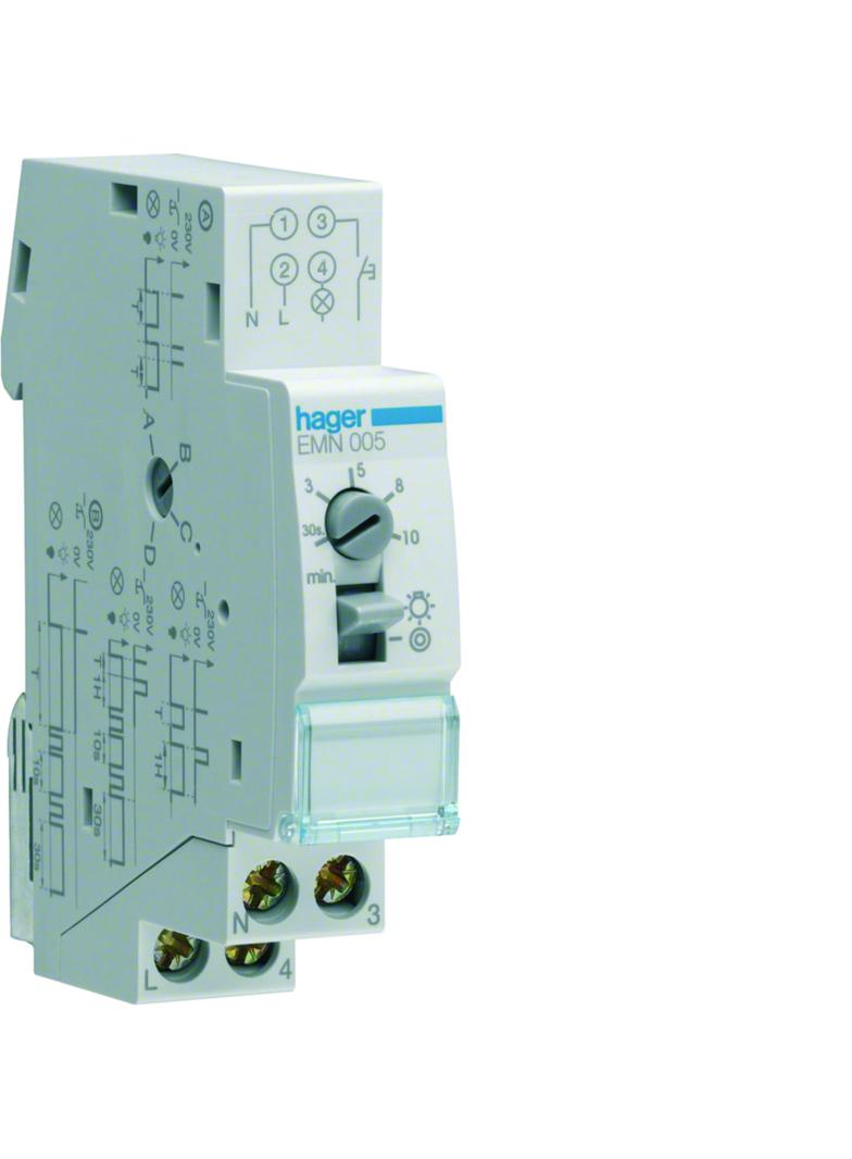 Wyłącznik schodowy 30s-10min/1h 230V 1Z 16A EMN005 HAGER